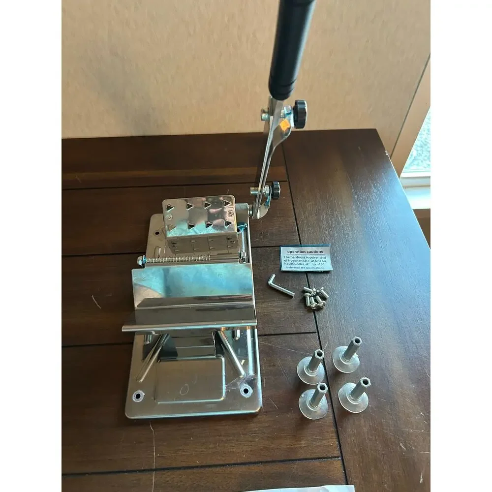 Manual Meat Slicer Stainless Steel Frozen Beef Mutton Hot Pot Cutter Machine NEW